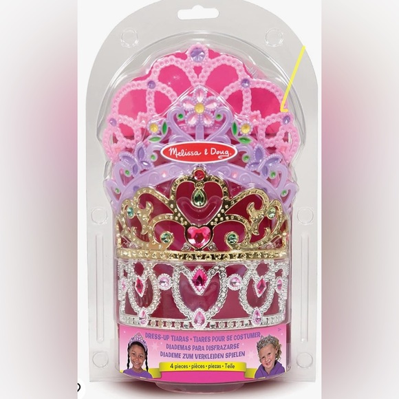 NEW - The Melissa and Doug Role-Play Collection Crown Jewels Tiaras is a 4-pack - Picture 1 of 3